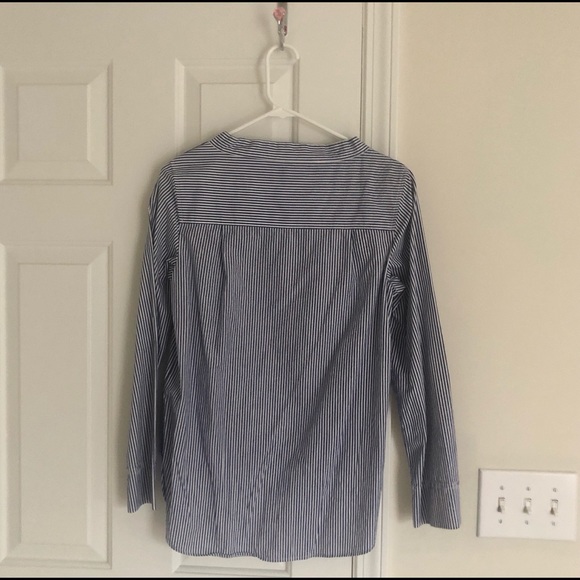 Jcrew Asymmetrical Striped Blouse - Picture 4 of 4